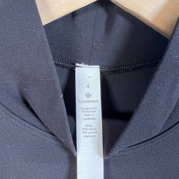 Lululemon Gone for the Week Dress Size 4 Minimal Travel Athleisure Black Comfy - Picture 3 of 9
